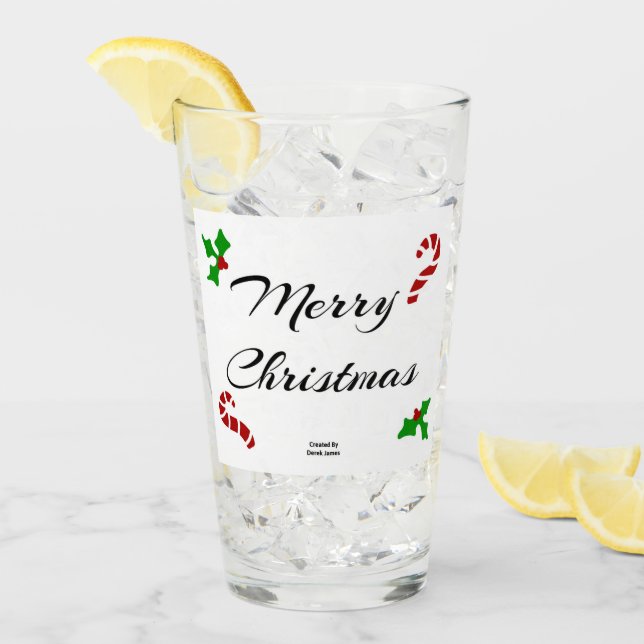 Christmas Wishes Glass Tumbler (Front Ice)