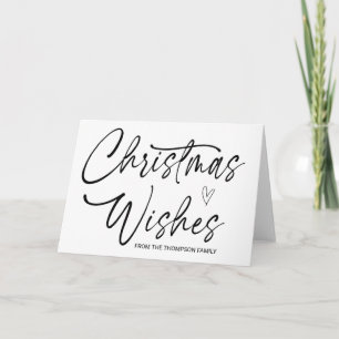 Christmas Wishes Holiday Gifts for Friends Family Card