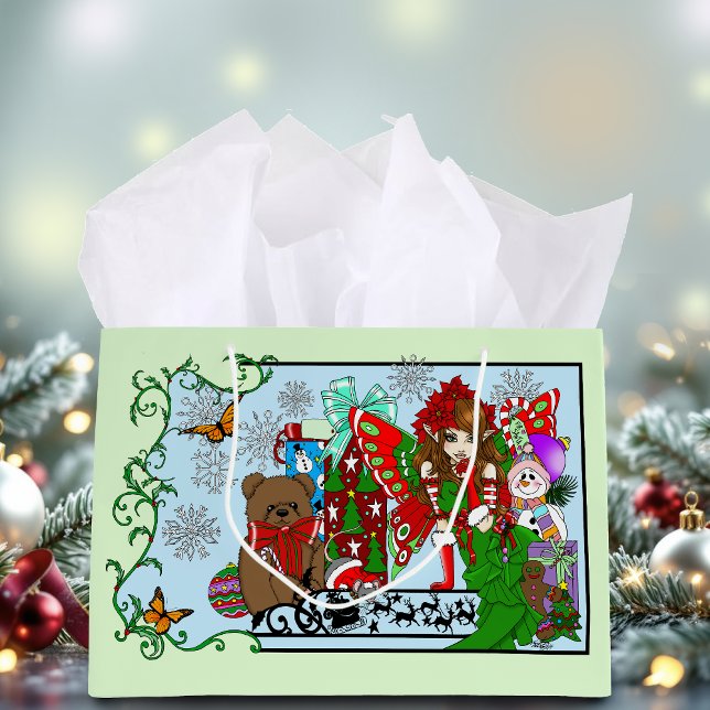 Christmas Wishes Large Gift Bag (Creator Uploaded)