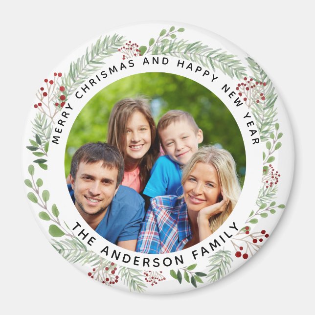 Christmas wishes photo magnet gift idea (Front)