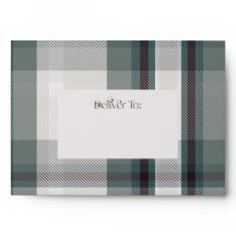 Christmas Wishes Plaid Exterior Holiday Card