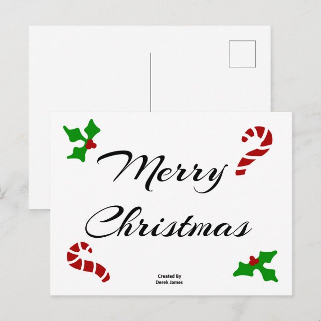Christmas Wishes Postcard (Front/Back)