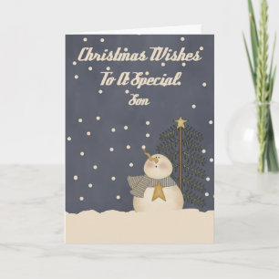 Christmas Wishes To A Special Son Holiday Card