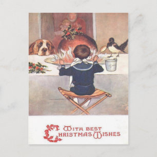Christmas Wishes Vintage 1906 Christmas Postcard