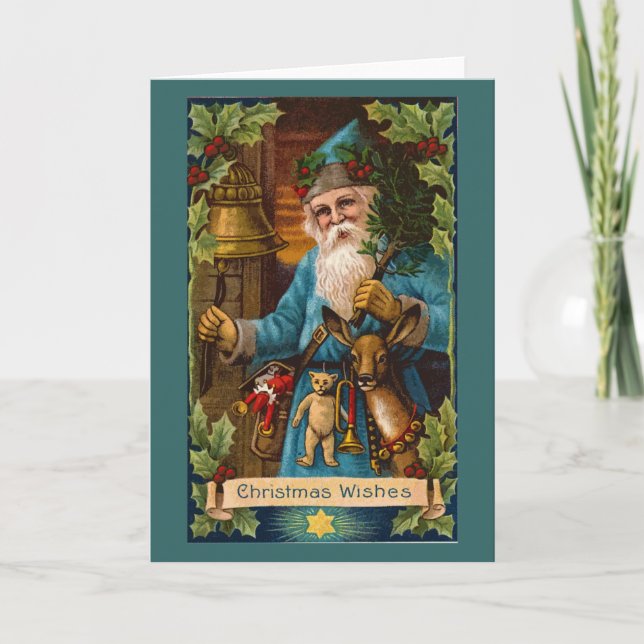 Christmas Wishes Vintage Holiday Art (Front)