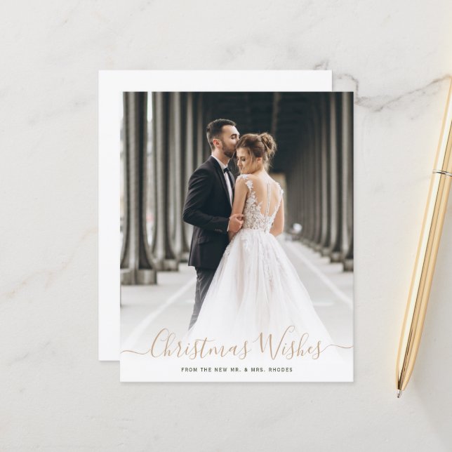 christmas wishes wedding announcement (Front/Back In Situ)