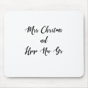 Christmas wishes without vowels mouse pad