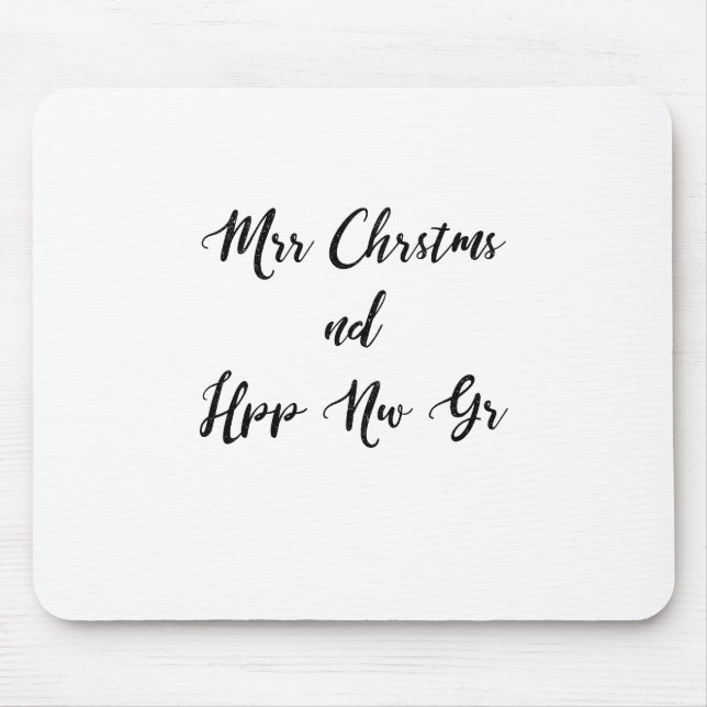 Christmas wishes without vowels mouse pad (Front)