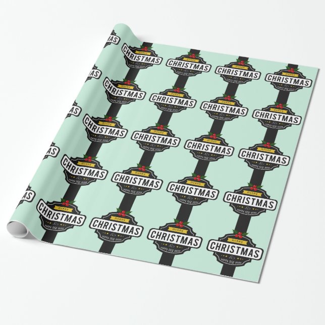 Christmas Wishes wrapping paper (Unrolled)