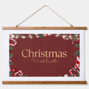 Christmas Wishlist Wall Hanging Poster Festive H Tapestry