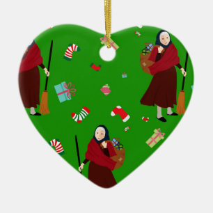 christmas witch Befana Ceramic Ornament