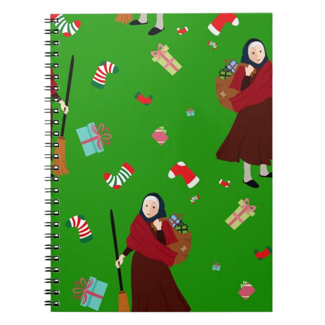 christmas witch Befana Notebook (Front)