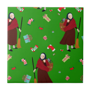 christmas witch Befana Tile
