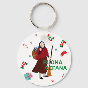 christmas Witch buona Befana Keychain