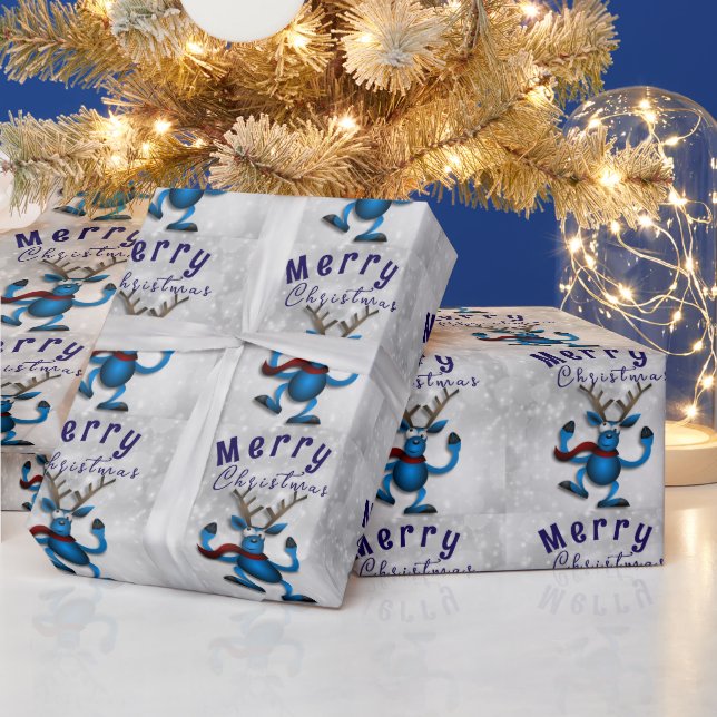 Christmas with Blue Wrapping Paper (Holidays)