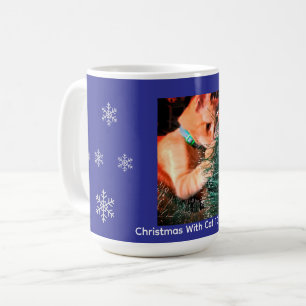 Christmas With Cat  Photo customize Coffee Mug