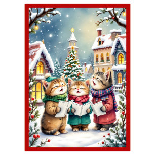 Christmas with Cats Humorous Christmas Holiday Card
