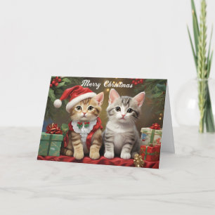 Christmas with Cute Cats Card