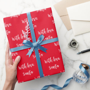 Christmas With Love From Santa Wrapping Paper