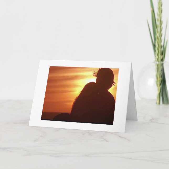CHRISTMAS WITH LOVER'S SILHOUETTE HOLIDAY CARD (Front)