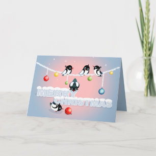 Christmas with Magpies and Bubbles 2 Holiday Card