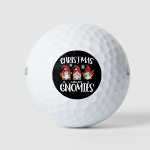 Christmas With My Gnomies Buffalo Red Plaid Gnome Golf Balls
