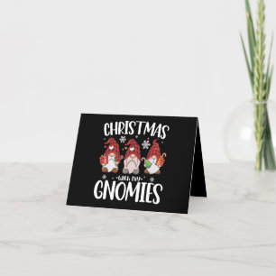 Christmas With My Gnomies Buffalo Red Plaid Gnome  Thank You Card