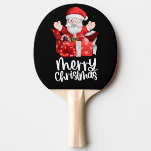 Christmas with Santa Ping Pong Paddle