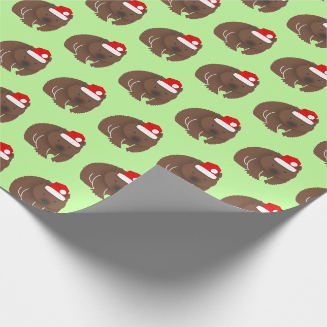 Christmas Wombat Wrapping Paper (Corner)