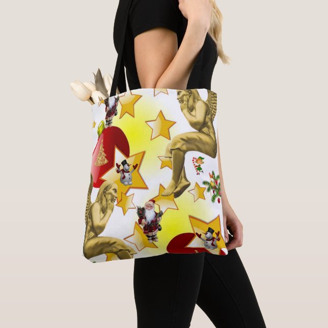 Christmas Women's Tote Bags, Angels (Close Up)