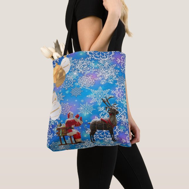 Christmas Women's Tote Bags, Santa (Close Up)