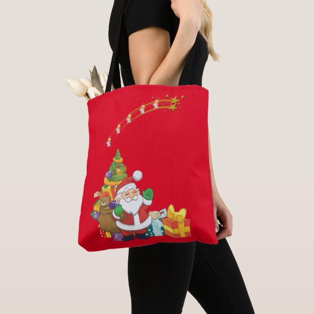 Christmas Women's Tote Bags, Santa (Close Up)