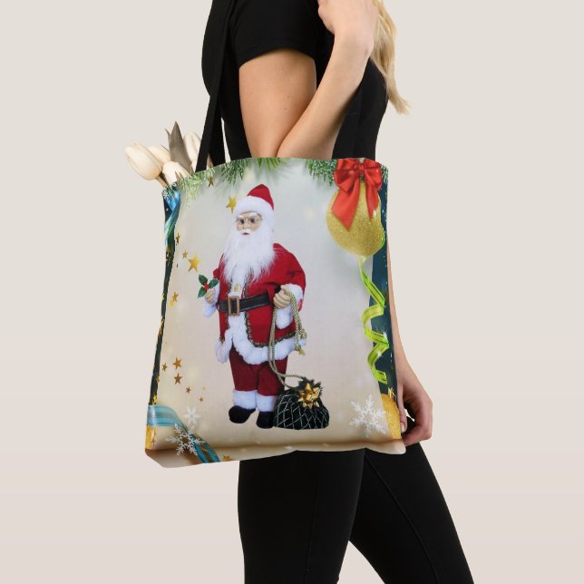 Christmas Women's Tote Bags, Santa (Close Up)