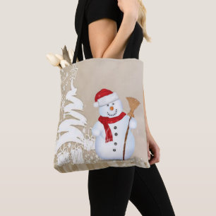 Christmas Women's Tote Bags, Snowman Bag