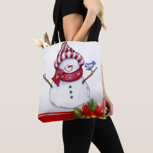 Christmas Women's Tote Bags, Snowman Bag