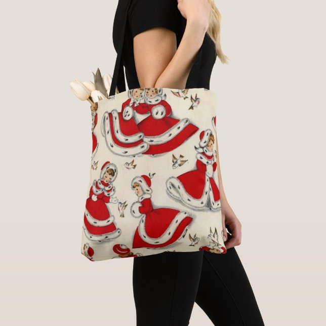 Christmas Women's Tote Bags, Vintage (Close Up)