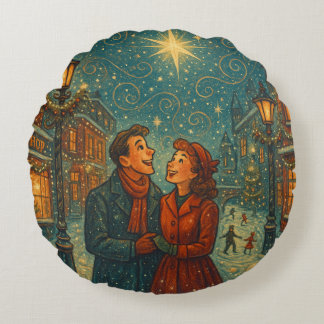 Christmas Wonder Round Pillow