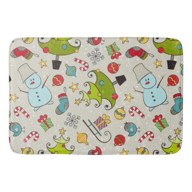 Christmas Wonderland Fun Bath Mat (Front)