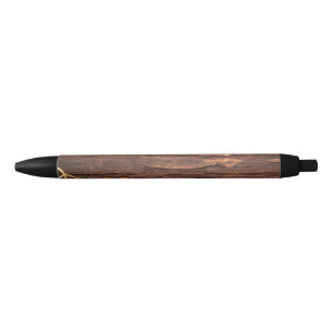 Christmas Wood Scene Black Ink Pen