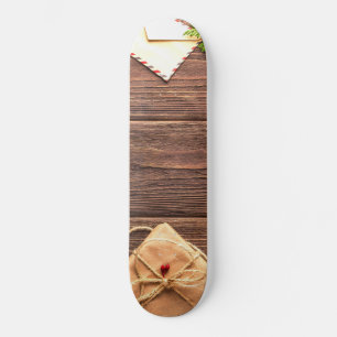 Christmas Wood Scene Skateboard