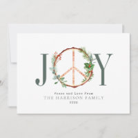 Christmas Wooden Peace Sign 