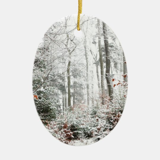 Christmas Woodland Ceramic Ornament