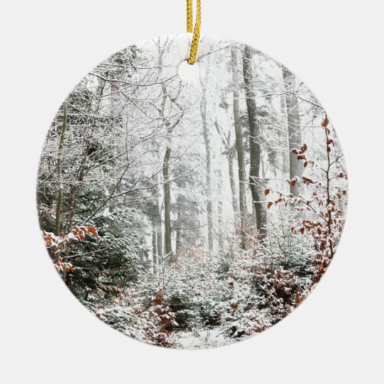 Christmas Woodland Ceramic Ornament