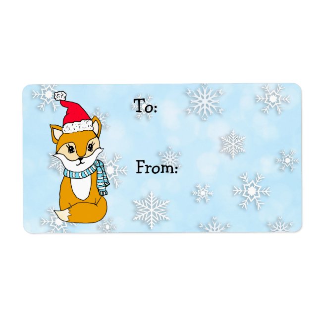 Christmas Woodland Fox To and From (Front)