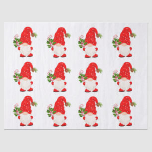 Christmas woodland Gnome Tissue Paper