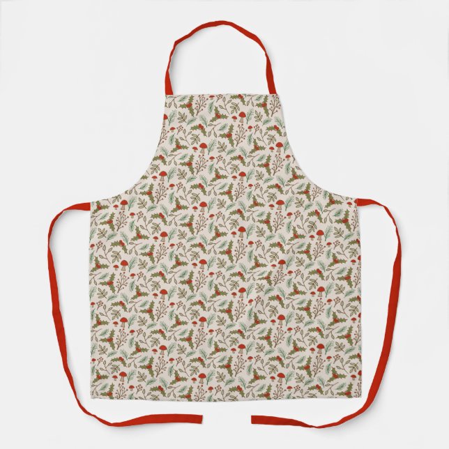 Christmas Woodlands All-Over Print Apron (Front)