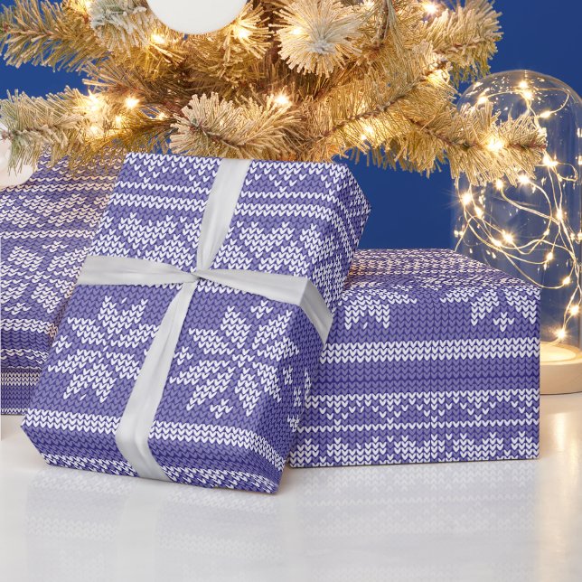 Christmas Wool Knit Sweater Christmas Holiday  Wrapping Paper (Holidays)