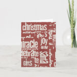 Christmas Word Art Collage Holiday Card<br><div class="desc">Great Christmas Words in a Red and White Collage perfect for the holidays</div>