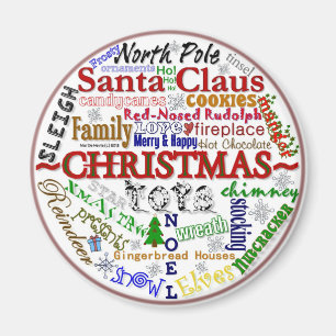 Christmas Word-Art - Magnet