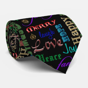 Christmas Word Art Tie